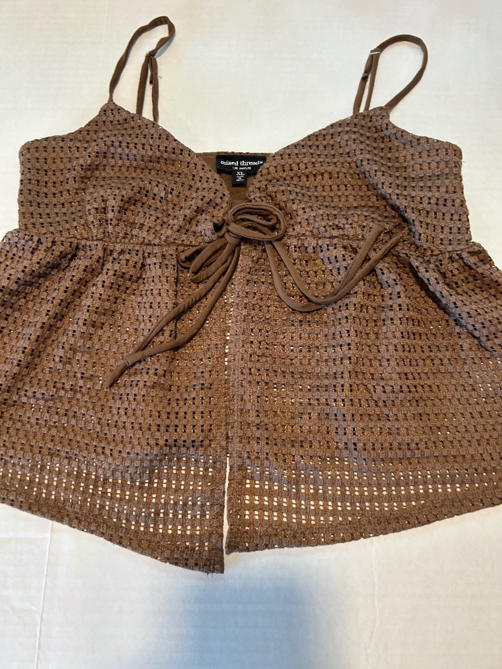 Mixed Thread Los Angeles, Crop top brown XL,